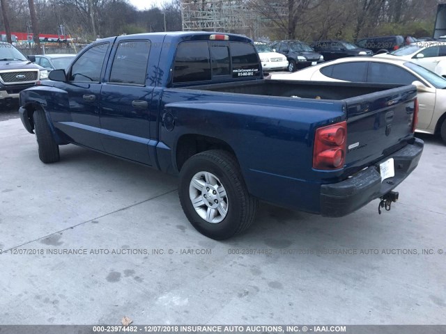 1D7HE28K76S505218 - 2006 DODGE DAKOTA QUAD/ST BLUE photo 3