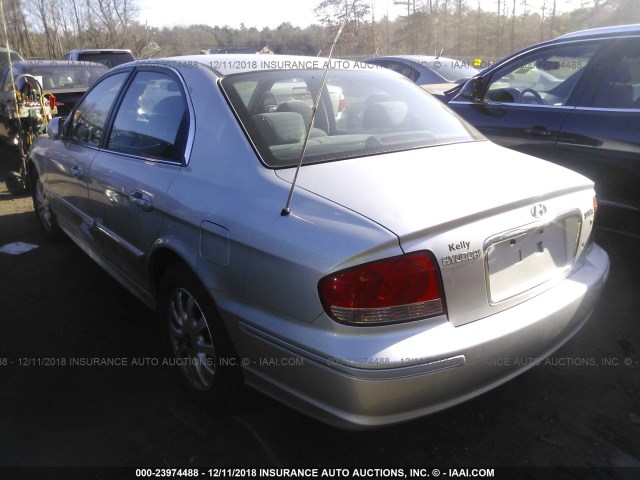 KMHWF35H15A107788 - 2005 HYUNDAI SONATA GLS/LX SILVER photo 3