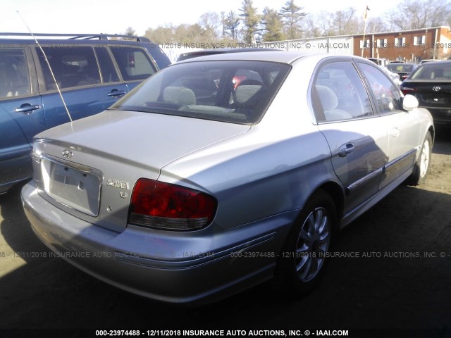 KMHWF35H15A107788 - 2005 HYUNDAI SONATA GLS/LX SILVER photo 4