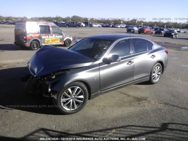 JN1BV7AP3FM338026 - 2015 INFINITI Q50 PREMIUM/SPORT GRAY photo 2