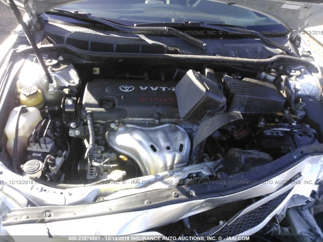 4T1BE46K37U135420 - 2007 TOYOTA CAMRY NEW GENERAT CE/LE/XLE/SE SILVER photo 10