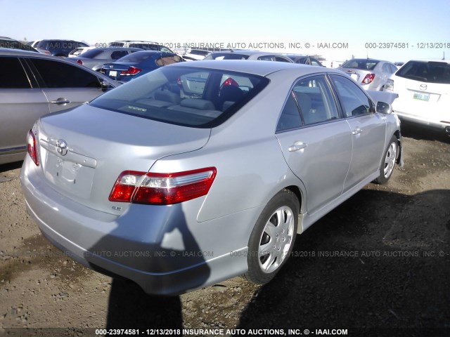 4T1BE46K37U135420 - 2007 TOYOTA CAMRY NEW GENERAT CE/LE/XLE/SE SILVER photo 4