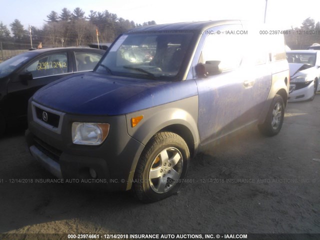 5J6YH28644L025109 - 2004 HONDA ELEMENT EX BLUE photo 2