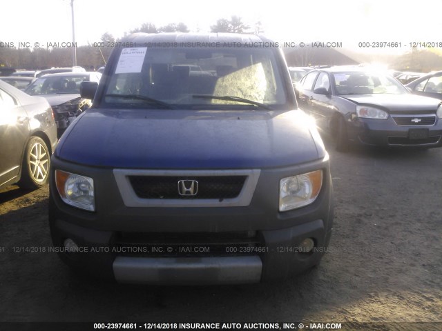 5J6YH28644L025109 - 2004 HONDA ELEMENT EX BLUE photo 6