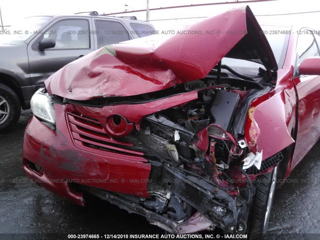 4T1BE46K49U350470 - 2009 TOYOTA CAMRY SE/LE/XLE RED photo 6