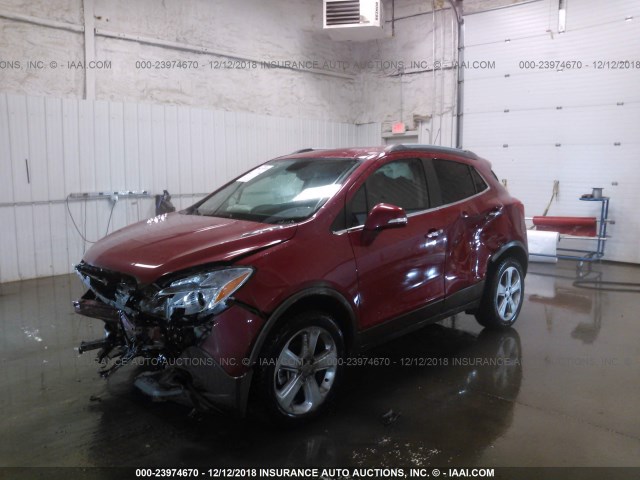 KL4CJFSB2FB219500 - 2015 BUICK ENCORE RED photo 2