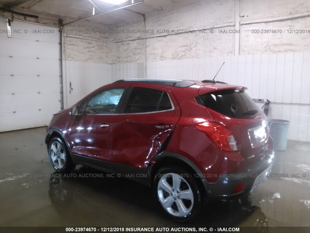 KL4CJFSB2FB219500 - 2015 BUICK ENCORE RED photo 3