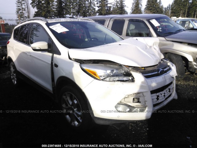 1FMCU9J90EUD66328 - 2014 FORD ESCAPE TITANIUM WHITE photo 1