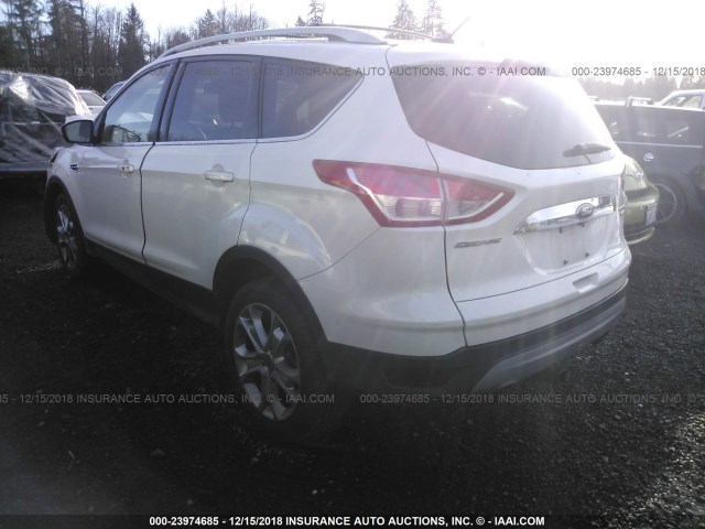 1FMCU9J90EUD66328 - 2014 FORD ESCAPE TITANIUM WHITE photo 3