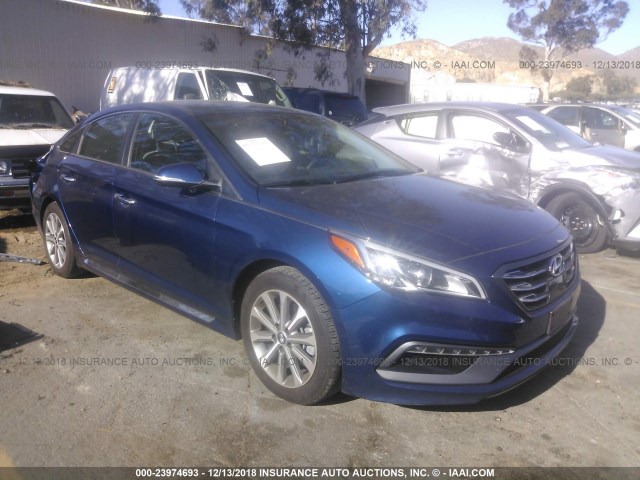 5NPE34AF7HH525448 - 2017 HYUNDAI SONATA SPORT/LIMITED BLUE photo 1