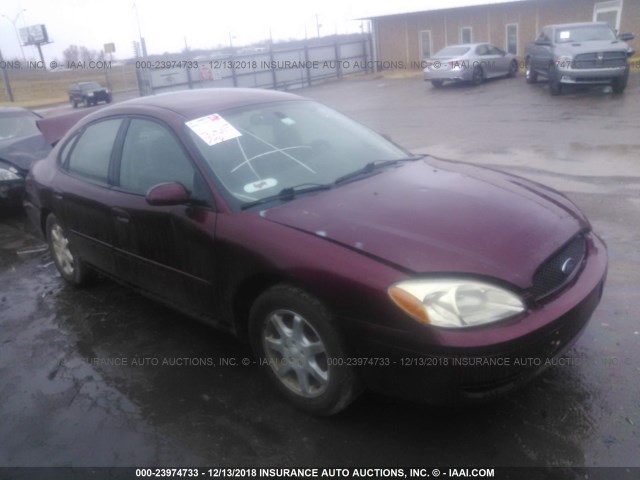 1FAFP56U87A174311 - 2007 FORD TAURUS SEL MAROON photo 1