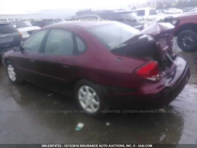 1FAFP56U87A174311 - 2007 FORD TAURUS SEL MAROON photo 3