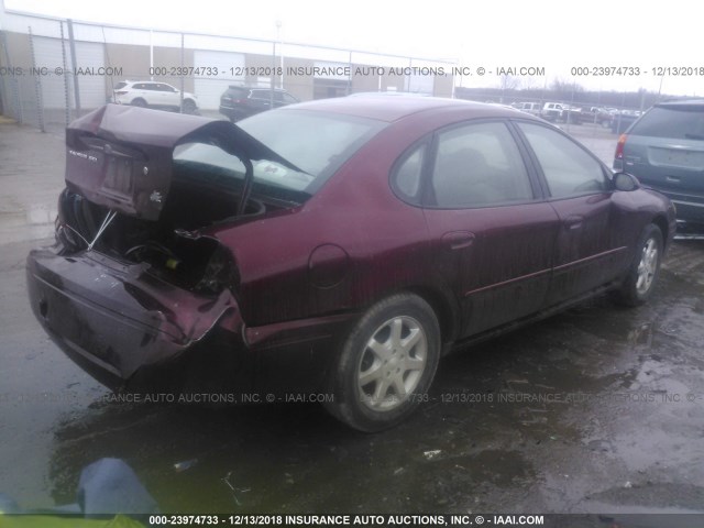 1FAFP56U87A174311 - 2007 FORD TAURUS SEL MAROON photo 4