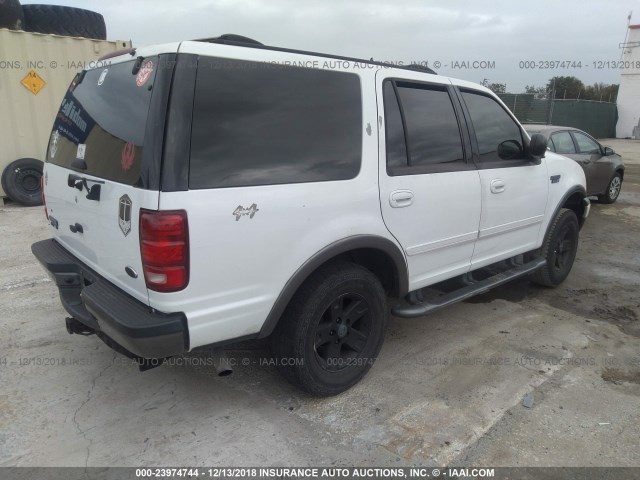 1FMPU16L01LB23156 - 2001 FORD EXPEDITION XLT WHITE photo 4