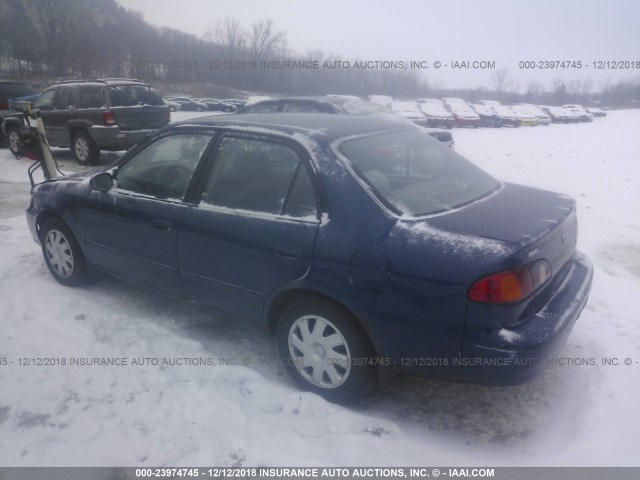 2T1BR12E51C420888 - 2001 TOYOTA COROLLA CE/LE/S Dark Blue photo 3