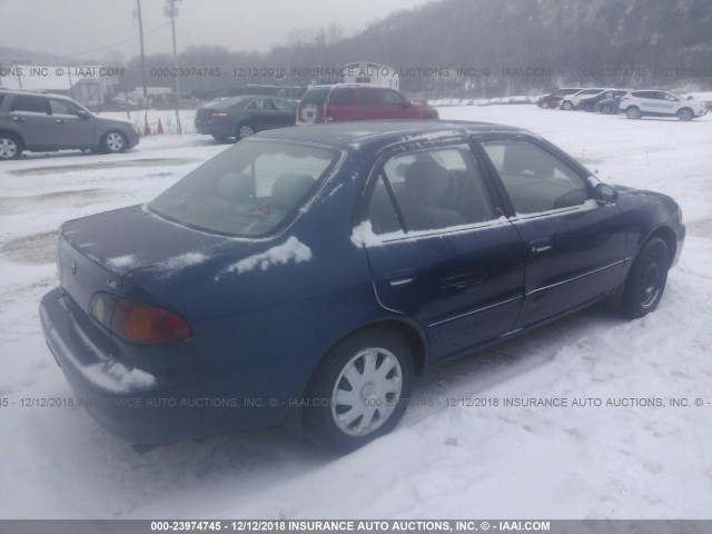 2T1BR12E51C420888 - 2001 TOYOTA COROLLA CE/LE/S Dark Blue photo 4