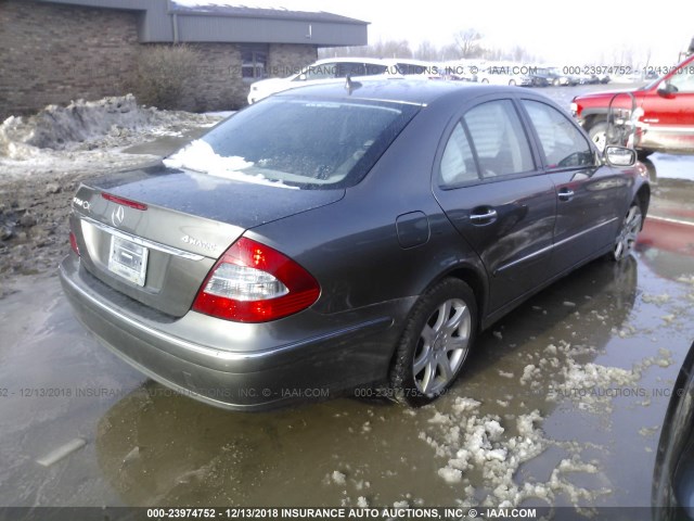 WDBUF87X98B344670 - 2008 MERCEDES-BENZ E 350 4MATIC GRAY photo 4