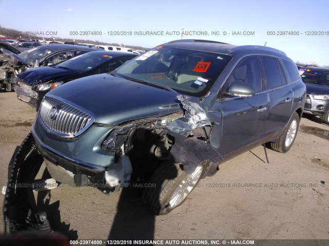 5GAER23D69J202002 - 2009 BUICK ENCLAVE CXL GREEN photo 2