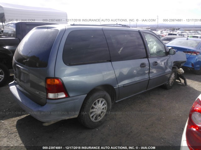 2FMZA5144YBA51123 - 2000 FORD WINDSTAR LX BLUE photo 4