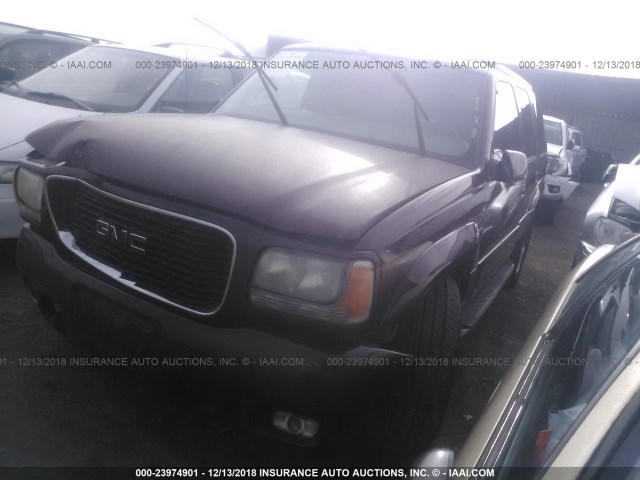 1GKEK13R0XR916882 - 1999 GMC DENALI BURGUNDY photo 2