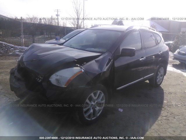 JN8AS5MT2DW016465 - 2013 NISSAN ROGUE S/SV BLACK photo 2