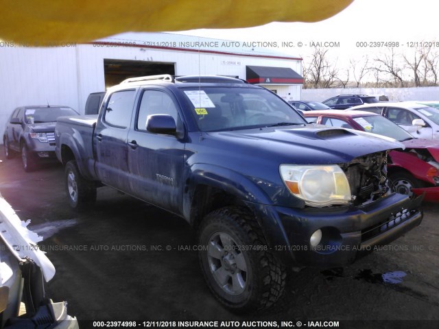 5TEMU52N35Z029172 - 2005 TOYOTA TACOMA DOUBLE CAB LONG BED BLUE photo 1