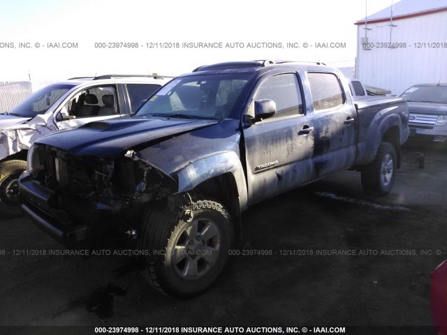5TEMU52N35Z029172 - 2005 TOYOTA TACOMA DOUBLE CAB LONG BED BLUE photo 2