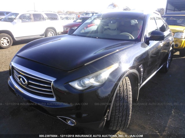 JN8CS1MW6DM174301 - 2013 INFINITI FX37 BLACK photo 2