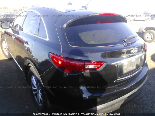 JN8CS1MW6DM174301 - 2013 INFINITI FX37 BLACK photo 3