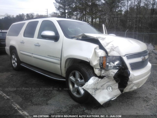 1GNFK16378R222187 - 2008 CHEVROLET SUBURBAN K1500 LS WHITE photo 1