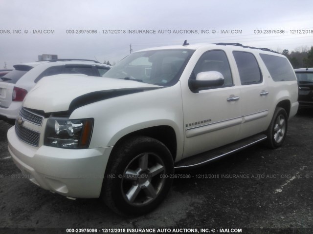 1GNFK16378R222187 - 2008 CHEVROLET SUBURBAN K1500 LS WHITE photo 2