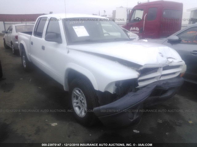 1D7HL38X33S275230 - 2003 DODGE DAKOTA QUAD SPORT WHITE photo 1