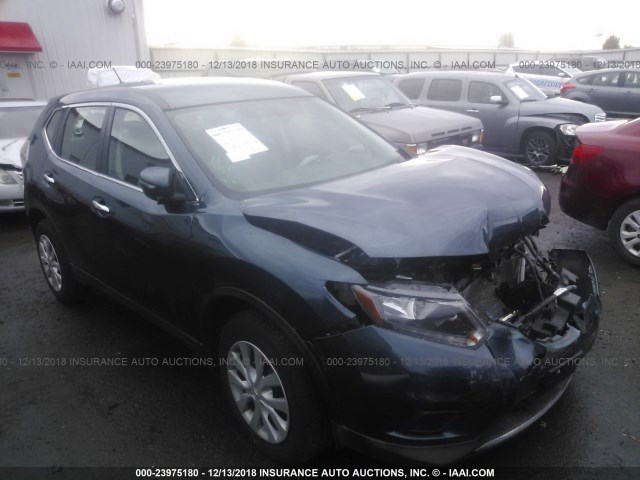 5N1AT2MVXEC856517 - 2014 NISSAN ROGUE S/SL/SV BLUE photo 1