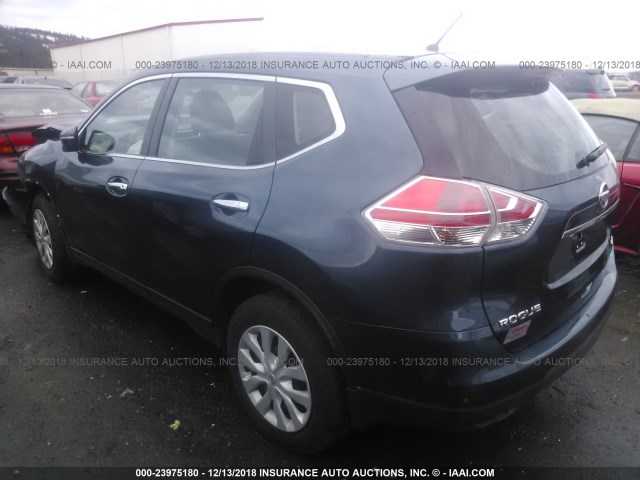 5N1AT2MVXEC856517 - 2014 NISSAN ROGUE S/SL/SV BLUE photo 3