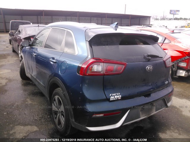 KNDCC3LC1H5092889 - 2017 KIA NIRO EX Dark Blue photo 3