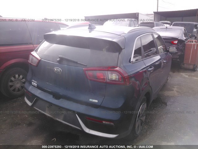 KNDCC3LC1H5092889 - 2017 KIA NIRO EX Dark Blue photo 4