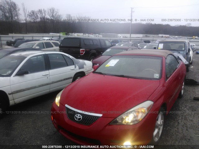 4T1FA38P98U145208 - 2008 TOYOTA CAMRY SOLARA SE/SLE/SPORT RED photo 2