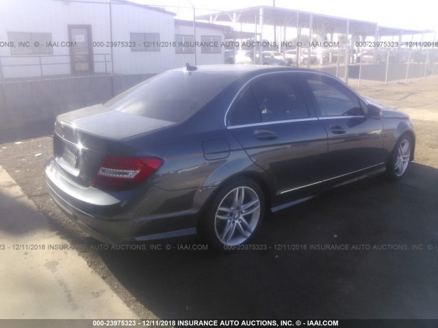 WDDGF4HB9DA849284 - 2013 MERCEDES-BENZ C 250 GRAY photo 4