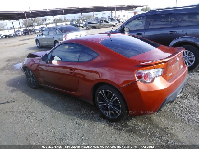JF1ZNAA12D2707784 - 2013 TOYOTA SCION FR-S ORANGE photo 3