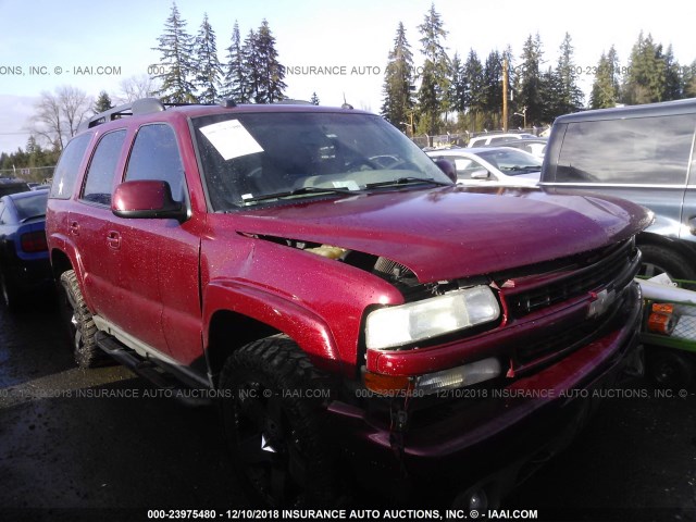 1GNEK13Z04R257426 - 2004 CHEVROLET TAHOE K1500 BURGUNDY photo 1