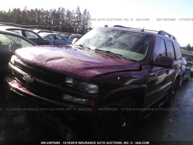 1GNEK13Z04R257426 - 2004 CHEVROLET TAHOE K1500 BURGUNDY photo 2