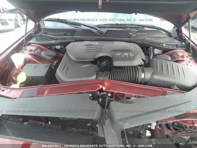 2C3CDZAG6JH183388 - 2018 DODGE CHALLENGER SXT RED photo 10