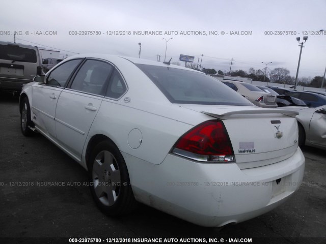 2G1WD58C389134652 - 2008 CHEVROLET IMPALA SUPER SPORT WHITE photo 3