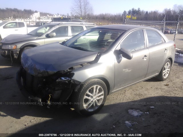 KNAFU4A24C5481784 - 2012 KIA FORTE EX GRAY photo 2