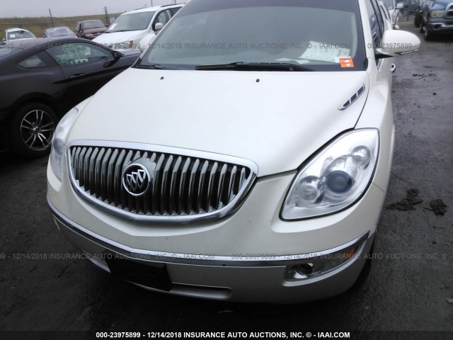 5GAER23D19J210556 - 2009 BUICK ENCLAVE CXL WHITE photo 6