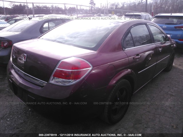 1G8ZS57N08F133926 - 2008 SATURN AURA XE RED photo 4