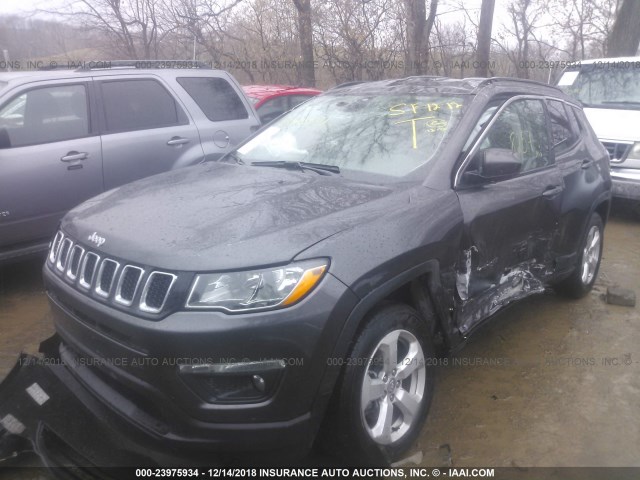 3C4NJCBB2JT265624 - 2018 JEEP COMPASS LATITUDE GRAY photo 2