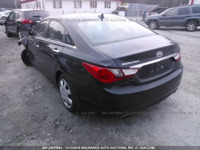 5NPEC4ACXBH177383 - 2011 HYUNDAI SONATA SE/LIMITED BLACK photo 3