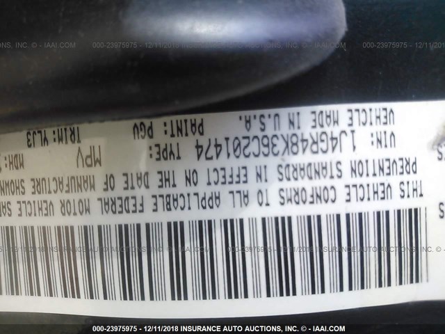 1J4GR48K36C201474 - 2006 JEEP GRAND CHEROKEE LAREDO/COLUMBIA/FREEDOM 绿色 照片 9