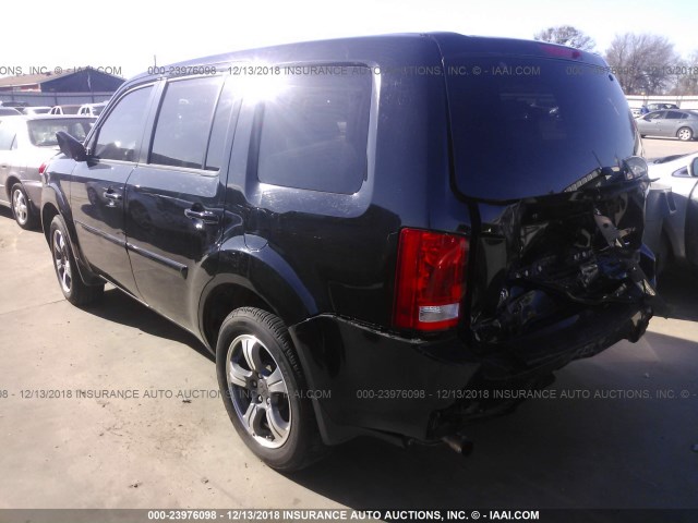 5FNYF3H31FB033732 - 2015 HONDA PILOT SE BLACK photo 3